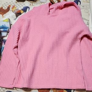 Pink Waffle Knit Sweater